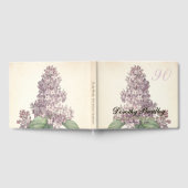 90e Verjaardagsfeest Lila Aangepast gastenboek (Volledig)