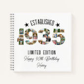 90e verjaardagsfeest Photo Collage Opgericht 1935 Notitieboek (Voorkant)