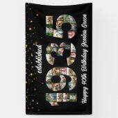 90e verjaardagsfeest Photo Collage Opgericht 1935 Spandoek (Verticaal)