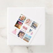 90e verjaardagsfeestje foto collage bedankt bedankjes labels (In situ)