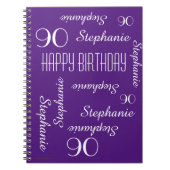 90e verjaardagsfeestje gastenboek, herhalende name notitieboek (Voorkant)