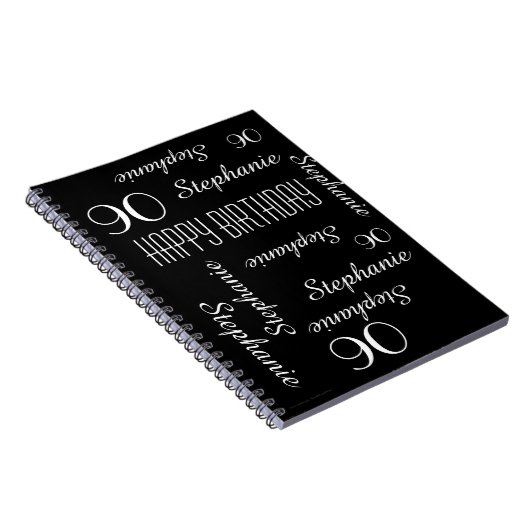 90e verjaardagsfeestje gastenboek, herhalende name notitieboek (Rechterzijde)