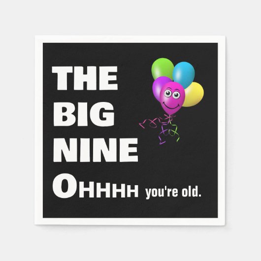 90e verjaardagsfeestje krijgt oude Humor Servet (Voorkant)