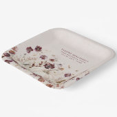 90e verjaardagsfeestje pompoen Wildflower Custom Papieren Bordje (Gebogen)