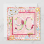90e verjaardagsfeeststijl voor scrapbooking kaart (Voorkant)