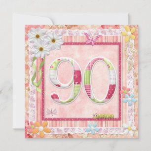 90e verjaardagsfeeststijl voor scrapbooking kaart