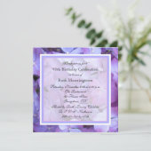90e Verjaardagsfeestuitnodiging Paarse Hydrangeas Kaart (Staand voorkant)