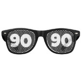 90E VERJAARDAGSFEESTZONNEBRIL RETRO ZONNEBRIL (Voorkant)