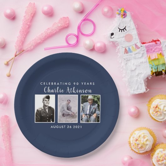 90e verjaardagsfoto, bord (Feest)