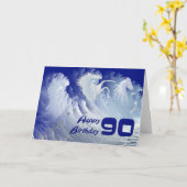 90e verjaardagskaart met wilde witte surven kaart (Gele Bloem)