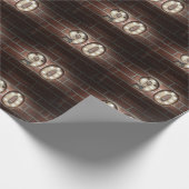 90e verjaardagsmarquee licht op baksteen cadeaupapier (Hoek)