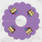 90e Verjaardagstaart met Candles chocolade ijsjes Wijnglaslabel (Achterkant)