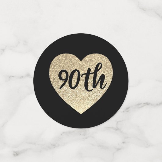 90e verjaardagstafel confetti (Kleine voorkant)