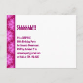 90e Verrassing Verjaardag Party Roze Patroon Sjabl Uitnodiging Briefkaart (Achterkant)