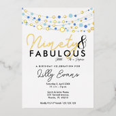 90e verrassing verjaardagsfeestje uitnodiging eleg (Voorkant)