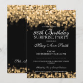 90e verrassingsdag Gold-licht Kaart (Voorkant / Achterkant)