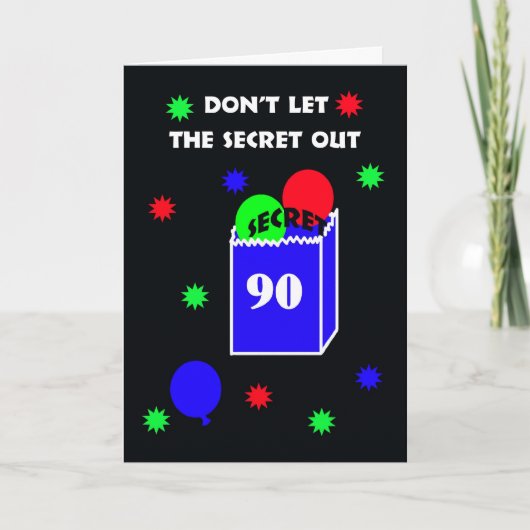 90e Verrassingsfeest Uitnodiging - Geheim (Voorkant)