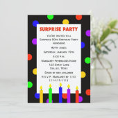 90e Verrassingsfeestje Uitnodiging Stippen (Staand voorkant)