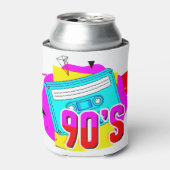 90er Jahre Old School Vibes Shirt Designs Geschenk Blikjeskoeler (Blikje Voorkant)