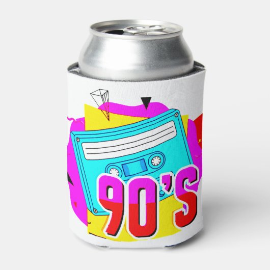 90er Jahre Old School Vibes Shirt Designs Geschenk Blikjeskoeler (Blikje Voorkant)