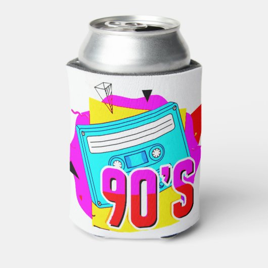 90er Jahre Old School Vibes Shirt Designs Geschenk Blikjeskoeler (Blikje Achterkant)