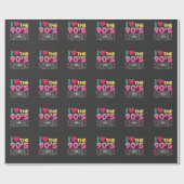 90er-outfit Ik hou van de 90er Retro Oudschool Cadeaupapier (Vlak)