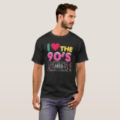 90er-outfit Ik hou van de 90er Retro Oudschool T-shirt (Voorkant volledig)
