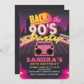 90s & 80s Ideeën Verjaardagsfeestuitnodiging Kaart (Voorkant / Achterkant)