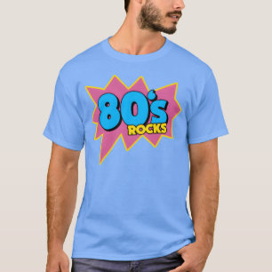 90s 80s Rocks Neon Rubiks Kubus Cassetteband meisj T-shirt
