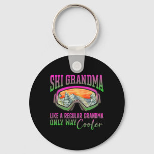 90s 80s Skikleding Retro Ski Oma  Sleutelhanger