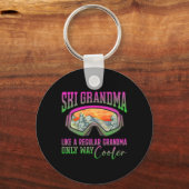 90s 80s Skikleding Retro Ski Oma  Sleutelhanger (Voorkant)