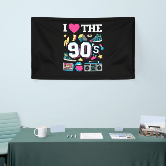 '90's '90 Ik hoor de jaren '90. Spandoek (Beurs)