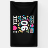 '90's '90 Ik hoor de jaren '90. Spandoek (Verticaal)