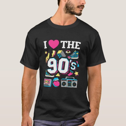'90's '90 Ik hoor de jaren '90. T-shirt (Voorkant)