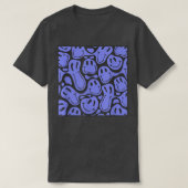 90s aesthetic pattern melting blue liquid swirl sm t-shirt (Design voorkant)