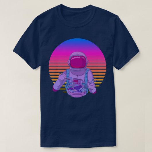 90s Art Space Vaporwave Ramen Noodles Retro Astron T-shirt (Design voorkant)