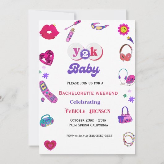 90's baby Bachelorette feest & weekendroute Kaart (Voorkant)