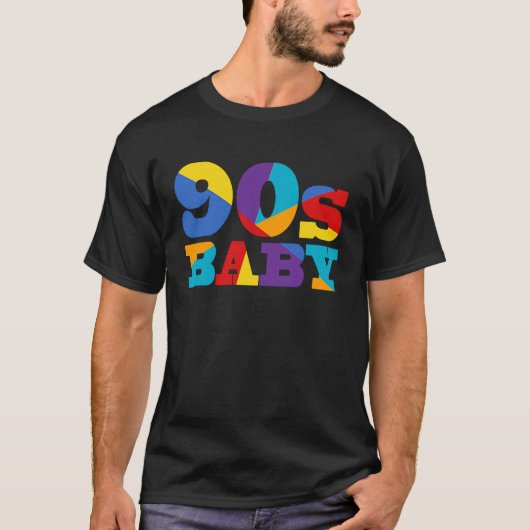 90s Baby Born in The 90s Retro T-shirt (Voorkant)