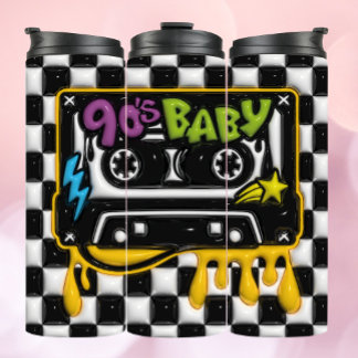 90's Baby Cassette 3D Opgeblazen Tumbler Thermosbeker
