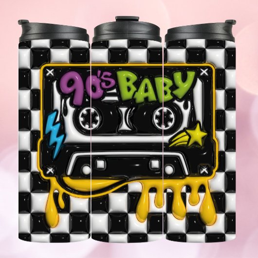 90's Baby Cassette 3D Opgeblazen Tumbler Thermosbeker