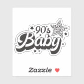 90's Baby Custom-Cut Vinyl Sticker (Vel)