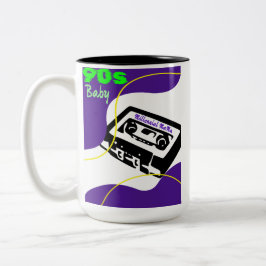 90s Baby Millennial MaMa Tweekleurige Koffiemok