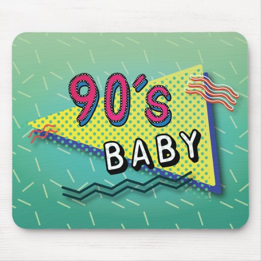 90's Baby-patroon Muismat (Voorkant)