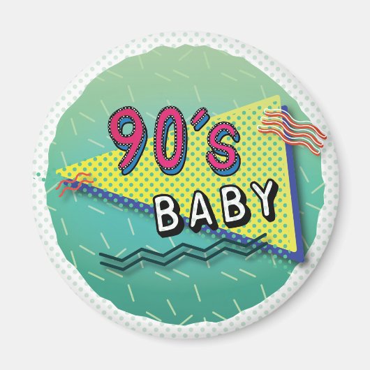 90's Baby Pattern Magnet (Voorkant)