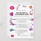 90's baby vrijgezellenfeest scavenger foto jacht s kaart (Voorkant)