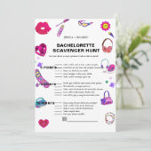 90's baby vrijgezellenfeest scavenger foto jacht s kaart (Staand voorkant)