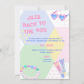 90's Bachelorette Party Invitation Kaart (Voorkant)