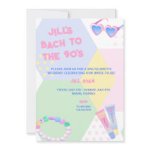 90's Bachelorette Party Invitation