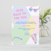 90's Bachelorette Party Invitation Kaart (Staand voorkant)