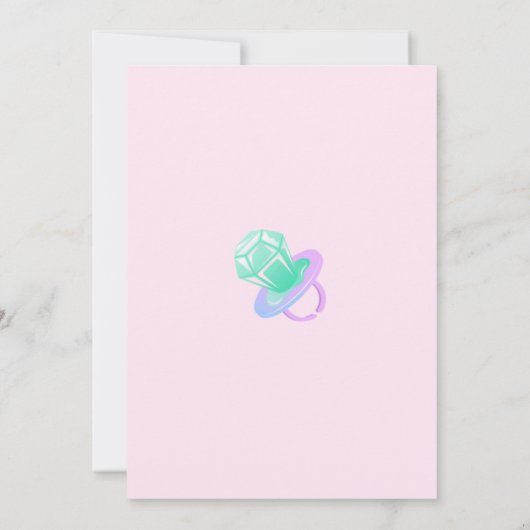 90's Bachelorette Party Invitation Kaart (Achterkant)